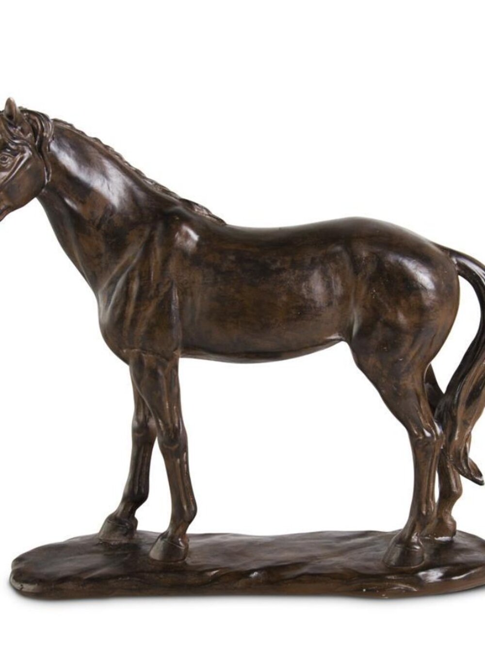 Brown Resin Horse Sculpture NEW